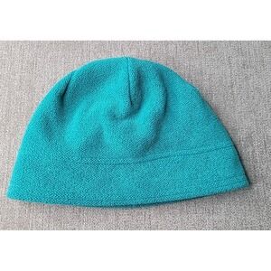 Vintage LL Bean Beanie Solid Turquoise Made in USA Unisex EUC